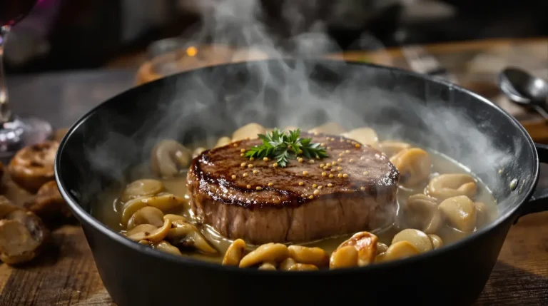 Filet mignon aux champignons et moutarde : fondant, hyper crémeux et prêt en 30 minutes
