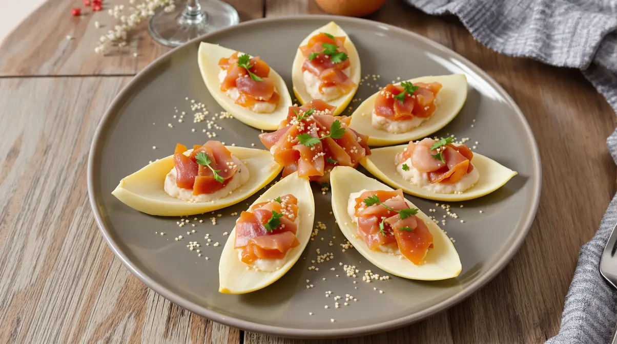 Petites barquettes d’endive au jambon pour un apéritif ultra rapide et express Petites barquettes d’endive au jambon pour un apéritif ultra rapide et express